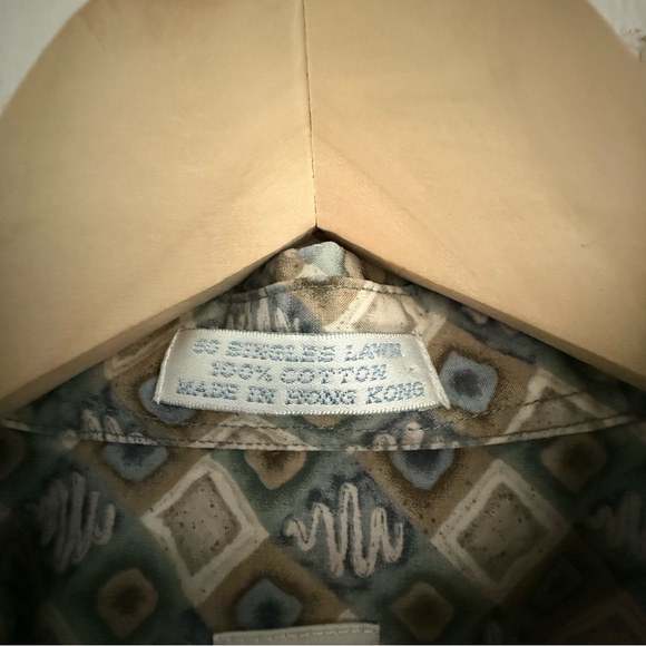Vintage Men's Geometric Pattern Shirt - Picture 3 of 6